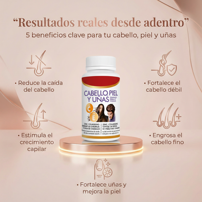 1+1 GRATIS Hair Plus Complex- Fin a la caída del cabello, fortalece uñas cuida tu piel